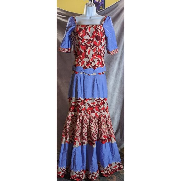 Handmade Traditional African Skirt And Top Set - Picture 6 of 9